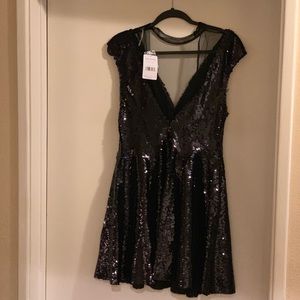 Free People Black Combo XS Dress